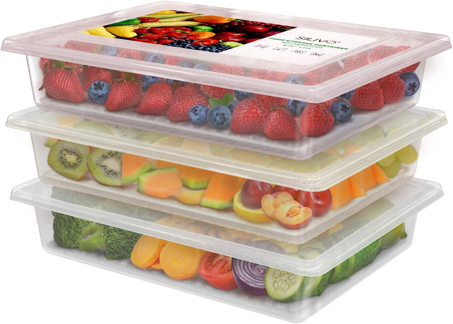 SILIVO Snackle Box Container - 9 Compartment Portable Divided Serving Tray with Lid and Handle,Clear Snack Organizer for Candy, Fruits, Nuts, Snacks - Perfect for Party, Travel and Entertaining