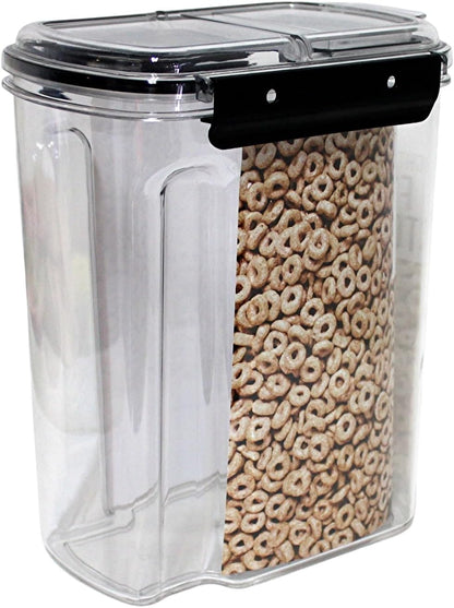Airtight Lock & Pour Food Storage Container – 12 Cup (3 Qt) BPA-Free Dispenser for Cereal, Rice, Flour, Pasta, Pet Food, Sugar, and Dry Goods – Easy Grip & Flip-Top Lid