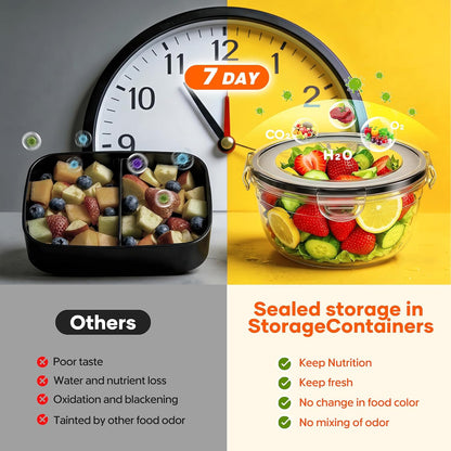 TOPCHASE 40 PCS Food Storage Containers with Lids Airtight (20 Containers & 20 Lids) - Plastic Food Containers for Kitchen Storage Reusable BPA-Free Leakproof Meal Prep Container with Labels & Pen