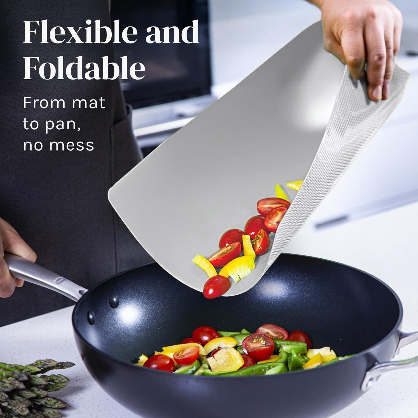 Extra Thick Flexible Plastic Cutting Board Mats, Set of 6 for Kitchen, BPA Free, Non-Slip Waffle Back, Dishwasher Safe Cutting Boards, Color Coded with Food Icons, 15x12 Inch - Cooler Kitchen