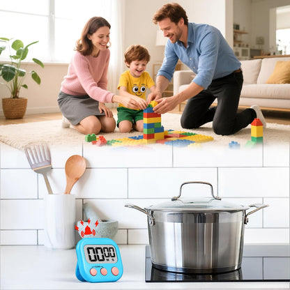 Timer for Kids Digital Kitchen Timers for Cooking- White Pink