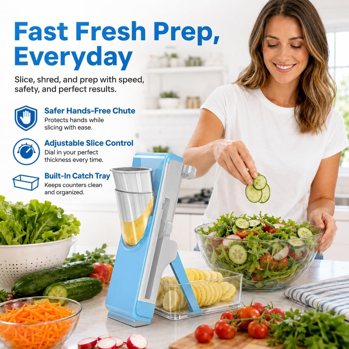 Mandoline Slicer for Kitch,Bigger Size,Adjustable Vegetable Slicer