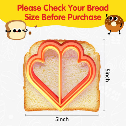 Sandwich Bread Cutters Vegetable Shapes for Lunch Bento Box Accessories Kit Includes Fruit Cutter, Animal Food Picks, Cookie Cutters, Fun Stickers, Easy to Use