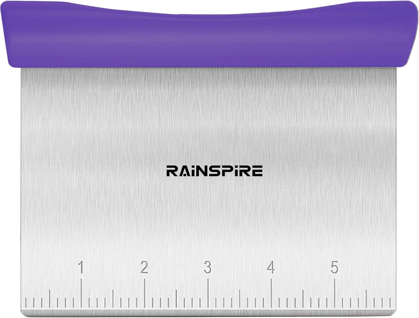 Rainspire Bench Scraper, Stainless Steel Dough Scraper, Pastry Scraper, Pizza and Dough Cutter Multi-Purpose Scraper/Chopper, Pizza Cutter Food Chopper Baking Supplies Kitchen Gadgets, Black