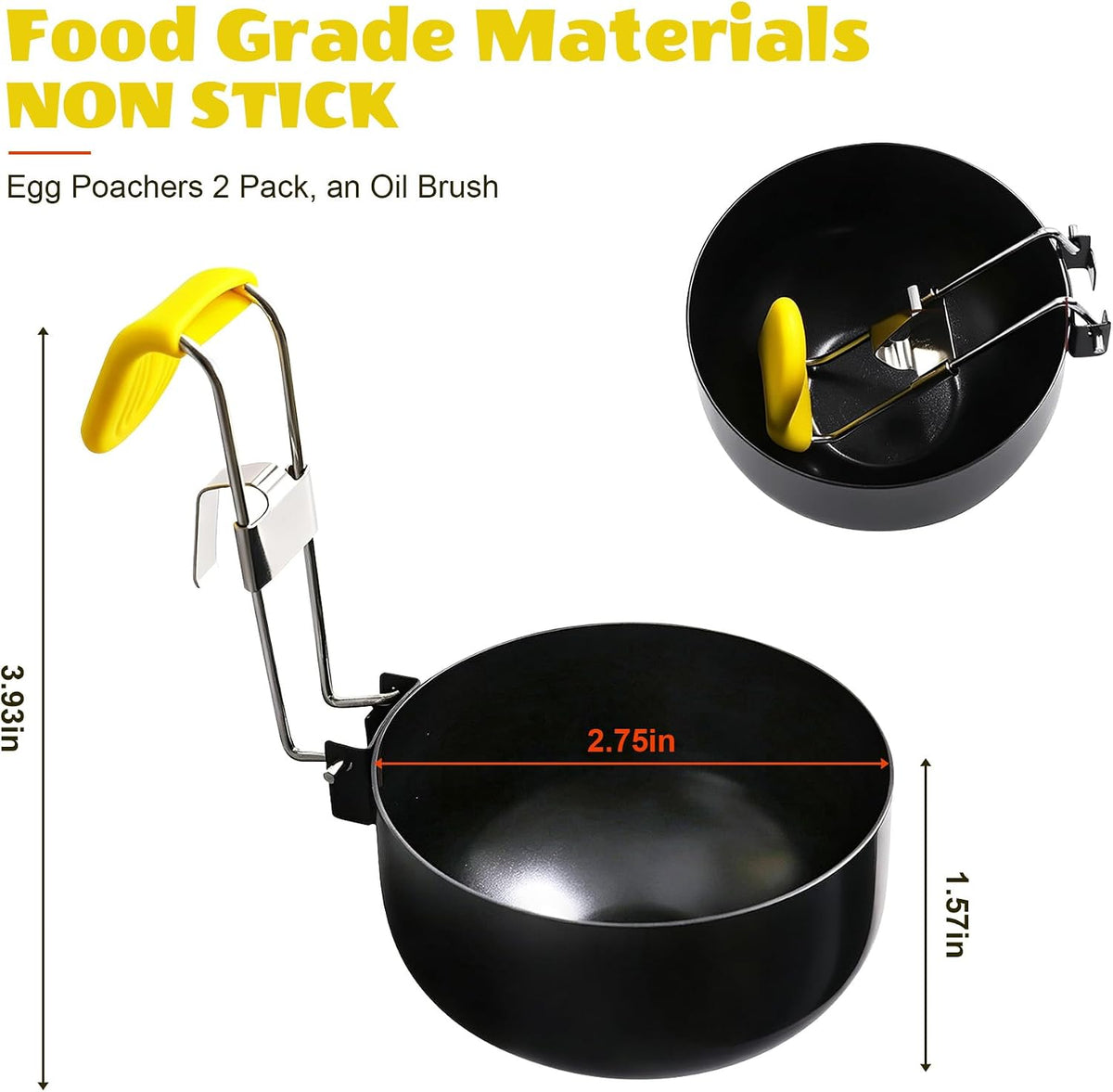 Non Stick Poached Egg Cooker 2 Pack