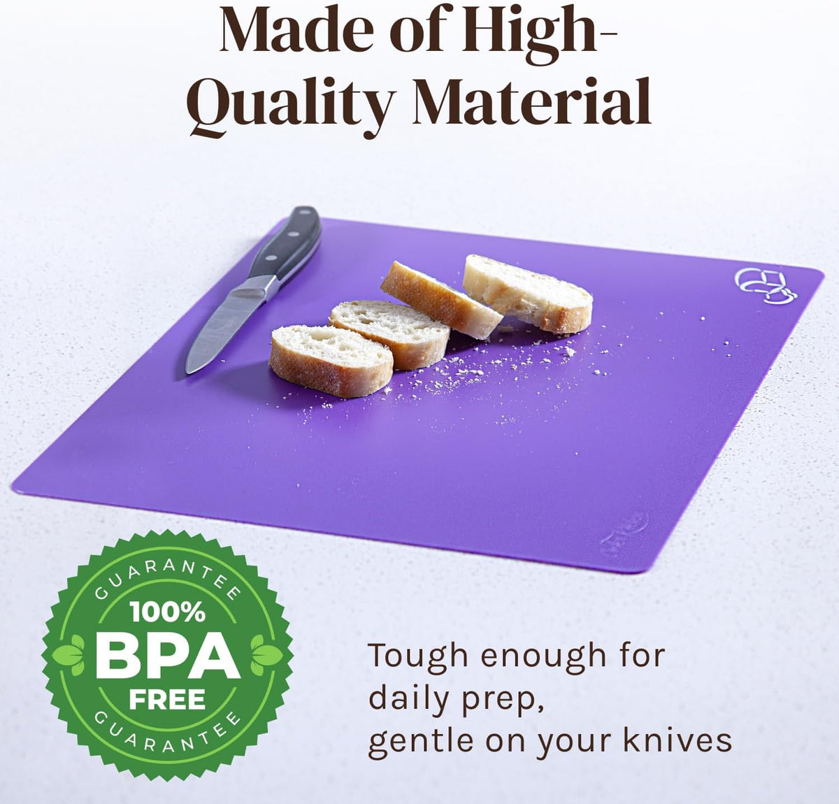 Extra Thick Flexible Plastic Cutting Board Mats, Set of 6 for Kitchen, BPA Free, Non-Slip Waffle Back, Dishwasher Safe Cutting Boards, Color Coded with Food Icons, 15x12 Inch - Cooler Kitchen