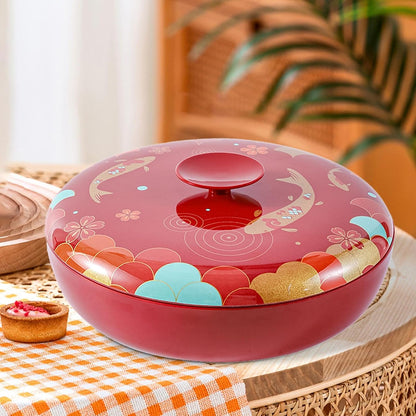 Rotate Candy Snacks Tray Dried Fruit Dish Container Chinese New Year Decor for Spring Festival Storage Solution Party Favors