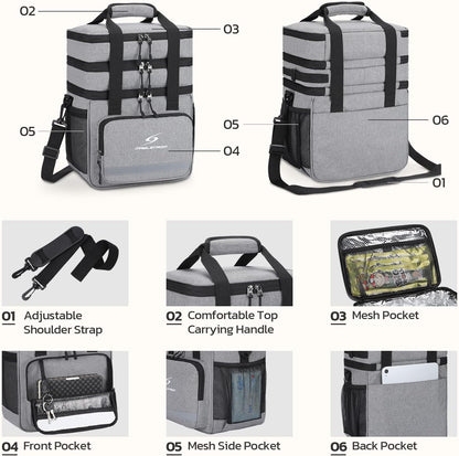 Maelstrom Lunch Box for Men,Insulated Lunch Bag Women/Men,Leakproof Lunch Cooler Bag, Lunch Tote Bag
