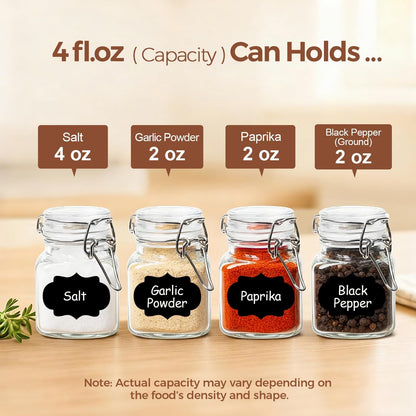 ComSaf Set of 3 Square Glass Jars with Airtight Lids (51 Oz) — Wire Clamp Canisters for Small-Batch Pickling, Kimchi, Bulk Dry Food, Wide Mouth Space Saving Kitchen Pantry Organization Jars