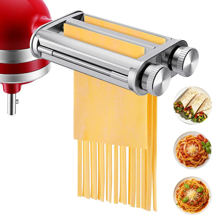 Pasta Maker Attachment for KitchenAid Mixers, 3 in 1 Pasta Attachments