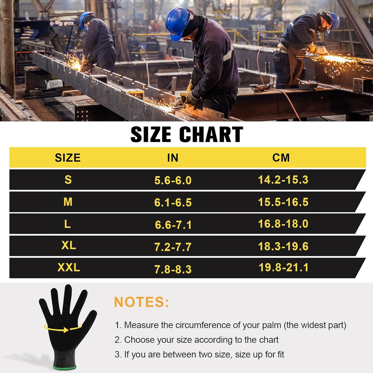 Safety Work Gloves Men Women, ANSI A6 Cut Resistant Gloves