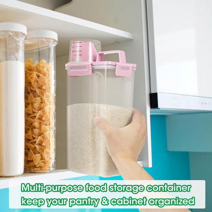TBMax Rice Container 10 Lbs, Cereal Container Oatmeal Storage, Airtight Food Dispenser with Easy-pouring Spout & Handy Cup for Flour Grain Beans, Pet Dog Cat Bird Food Storage Container