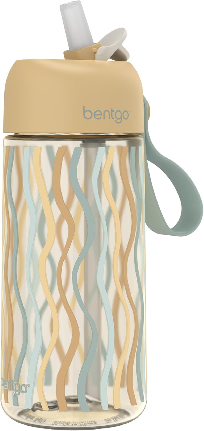 Bentgo Kids Water Bottle - Leak-Proof, Durable Tritan PFAS- & BPA-Free 15 fl oz, Kids/Toddlers Ages 3+ for School & Sports; Bite & Sip Spout, Carrying Handle, Dishwasher Safe (Unicorn)