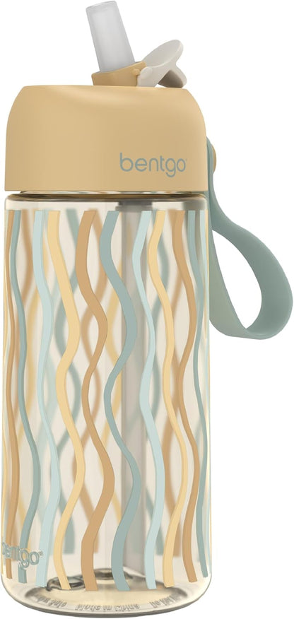 Bentgo Kids Water Bottle - Leak-Proof, Durable Tritan PFAS- & BPA-Free 15 fl oz, Kids/Toddlers Ages 3+ for School & Sports; Bite & Sip Spout, Carrying Handle, Dishwasher Safe (Unicorn)