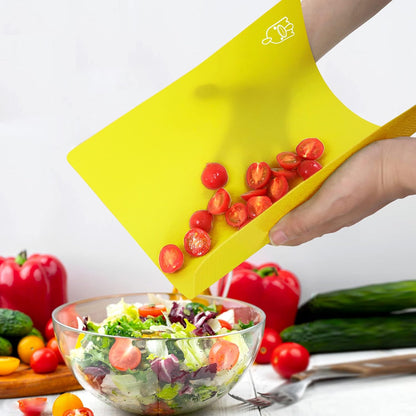 ZVP Flexible Plastic Cutting Board Set of 3 Gradient Color, Colorful Chopping Boards, BPA Free Mats, Non Slip, Dishwasher Safe, 15x12 Inch, Pink Multi-Color