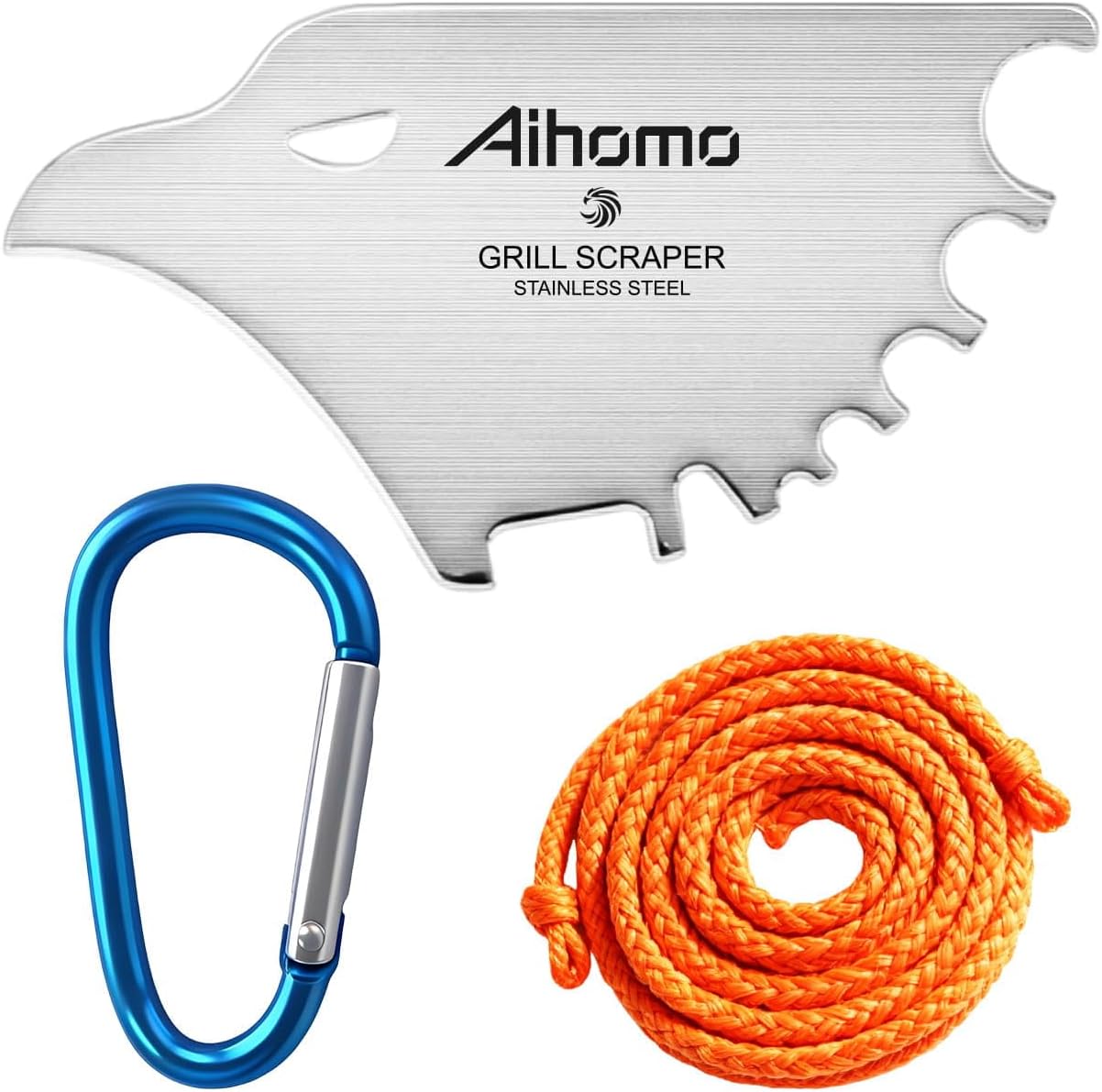 Eagle Grill Scraper Stocking Stuffers, Bristle-Free BBQ Scraper Kitchen Gadgets, Grill Cleaning Tool for Outdoor, Camping, White Elephant Gifts for Men