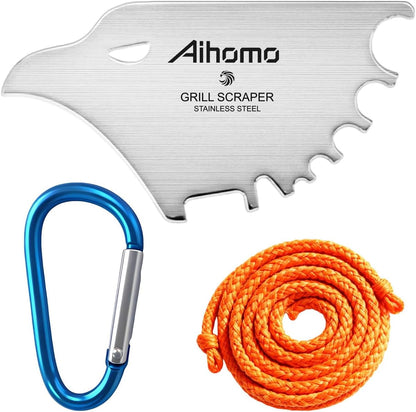 Eagle Grill Scraper Stocking Stuffers, Bristle-Free BBQ Scraper Kitchen Gadgets, Grill Cleaning Tool for Outdoor, Camping, White Elephant Gifts for Men