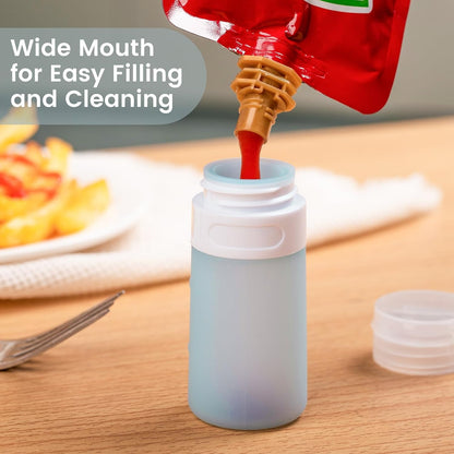 MICEBAY 2 oz Condiment Squeeze Bottles, Leakproof Salad Dressing Container