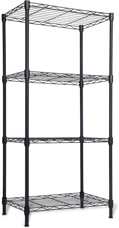 Whitmor 2-Wire Shelving Unit, Metal Storage Shelves, Stacking Shelf with Basket, Easy Assembly Home Organizer for Pantry, Kitchen, Garage, Plant