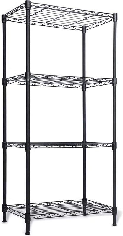 Whitmor 2-Wire Shelving Unit, Metal Storage Shelves, Stacking Shelf with Basket, Easy Assembly Home Organizer for Pantry, Kitchen, Garage, Plant