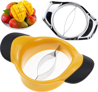 PCTC 2 Pack Mango Slicer Stainless Steel Fruit Tool