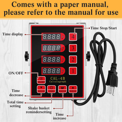 Relaxweex Commercial Digital Kitchen Timer for Cooking, 8 Channel