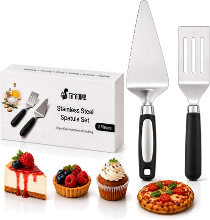 Small Metal Spatula Server Set of 2 - Baking Supplies Cake Pie Cutter