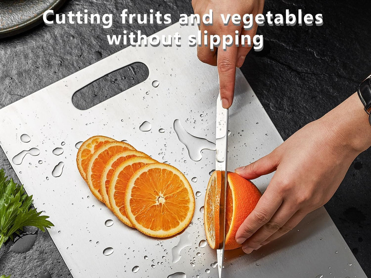 Titanium Cutting Board, 3 PCS Titanium Cutting Boards for Kitchen, Non Toxic, Double-Sided Food Grade Chopping Board for Outdoor Camping(15.6" x 11", 13" x 9.3", 11.8" x 7.8")