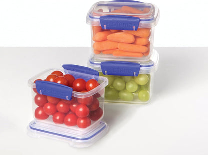 Sistema 6-Piece Food Storage Containers with Salad Dressing and Condiment Containers and Lids for Meal Prep, Dishwasher Safe, Clear/Green