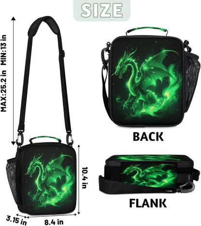 Insulated Lunch Box for Girls Kids Axolotl Lunch Bags Reusable Portable Lunchbox with Adjustable Shoulder Strap and Water Bottle Holder for Work School Travel