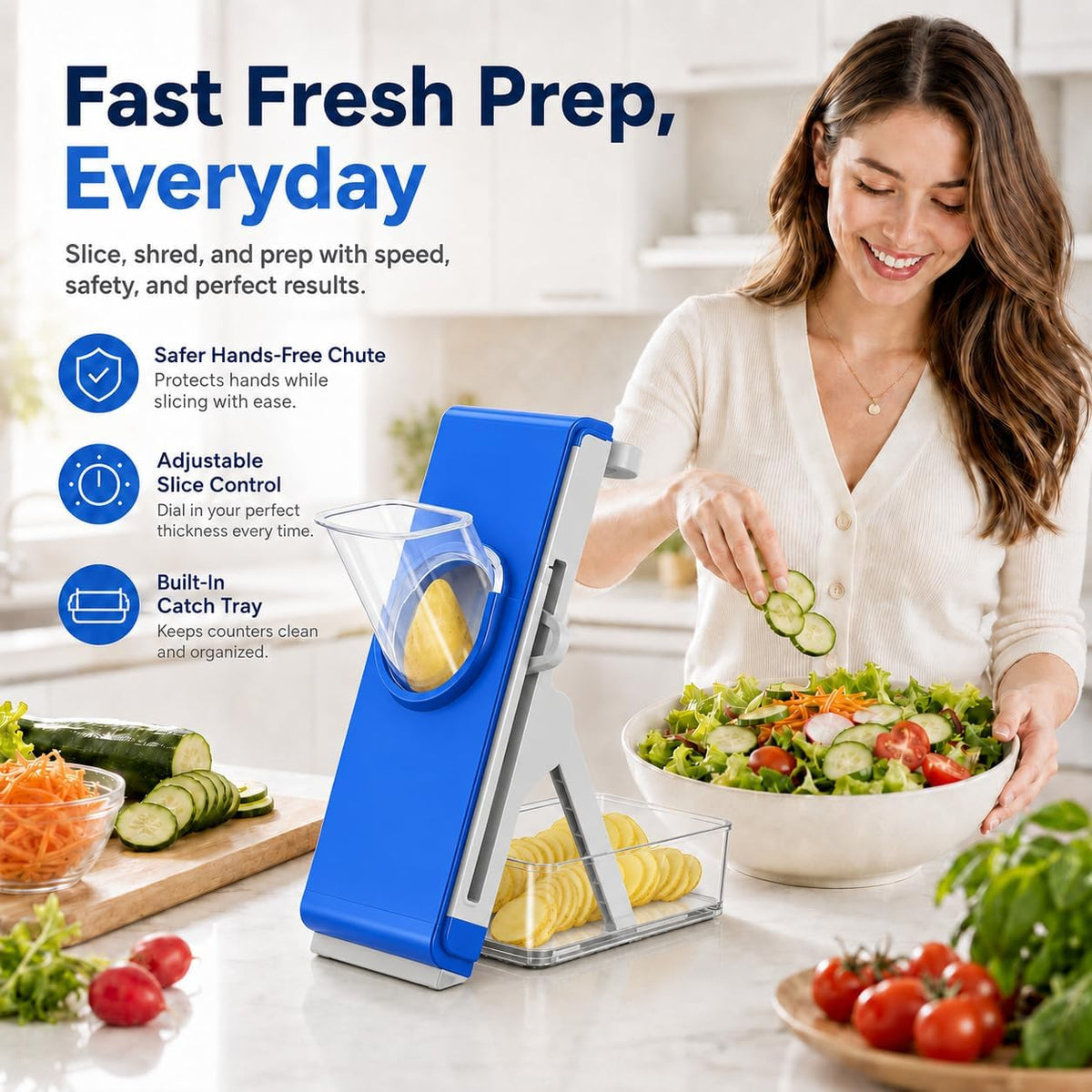 Mandoline Slicer for Kitch,Bigger Size,Adjustable Vegetable Slicer