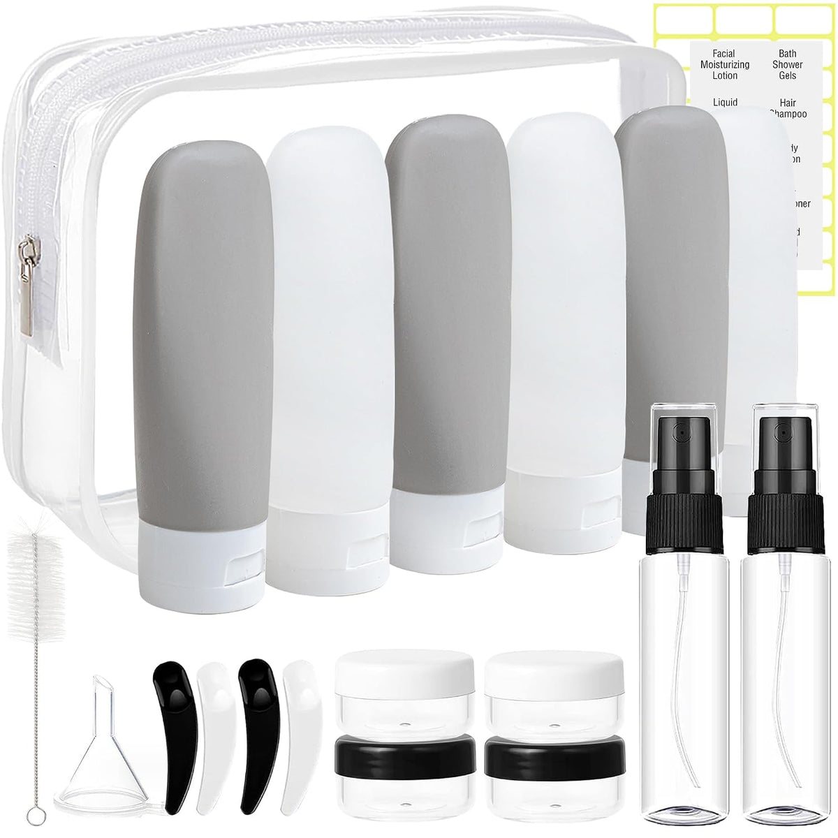 DEWSENSI 20 Pack Travel Bottles Set for Toiletries