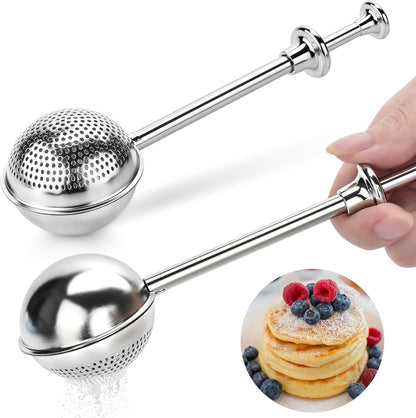 2PCS Flour Duster for Bread Baking, Premium Bake Sifter Ball