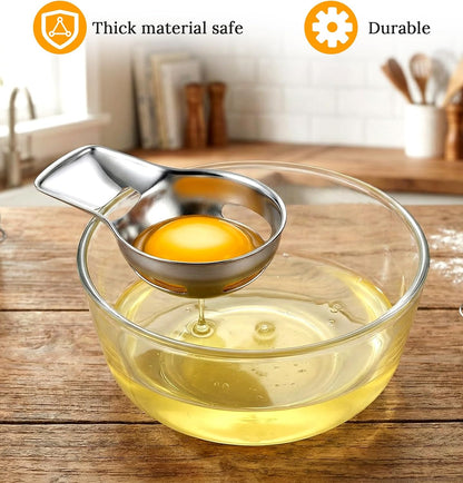 Egg Yolk Separator, Egg Separator for Raw Eggs Food Grade Stainless Steel for Raw Eggs
