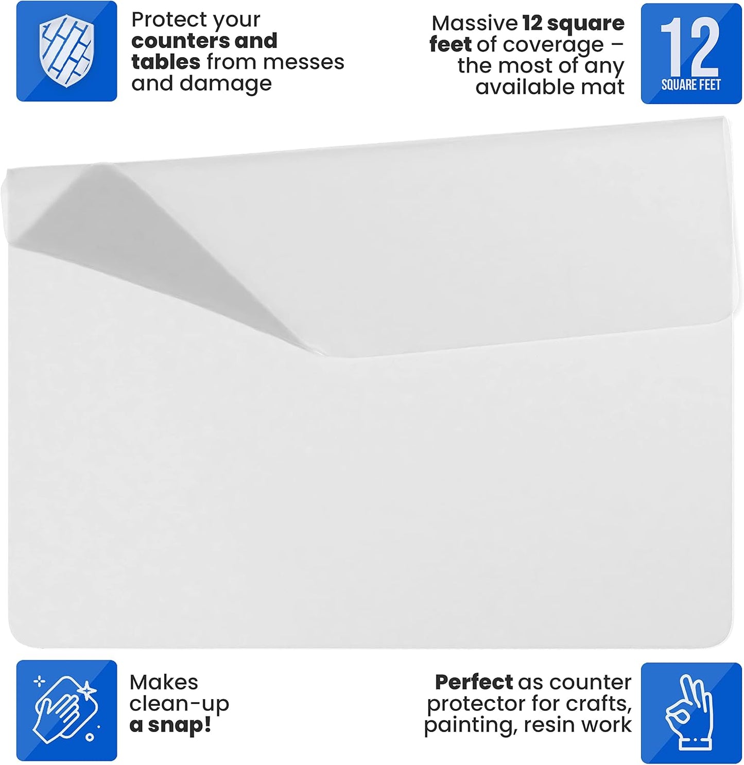 Super Jumbo Silicone Mat 36” x 48” - 3 by 4 Feet. by MonsterMat (Super Jumbo 48 x 36, Translucent)