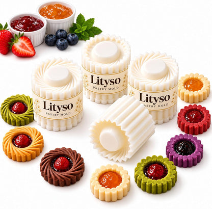 Sunflower Patterned Round Hand-Press Mooncake Double Ended Pastry Mold