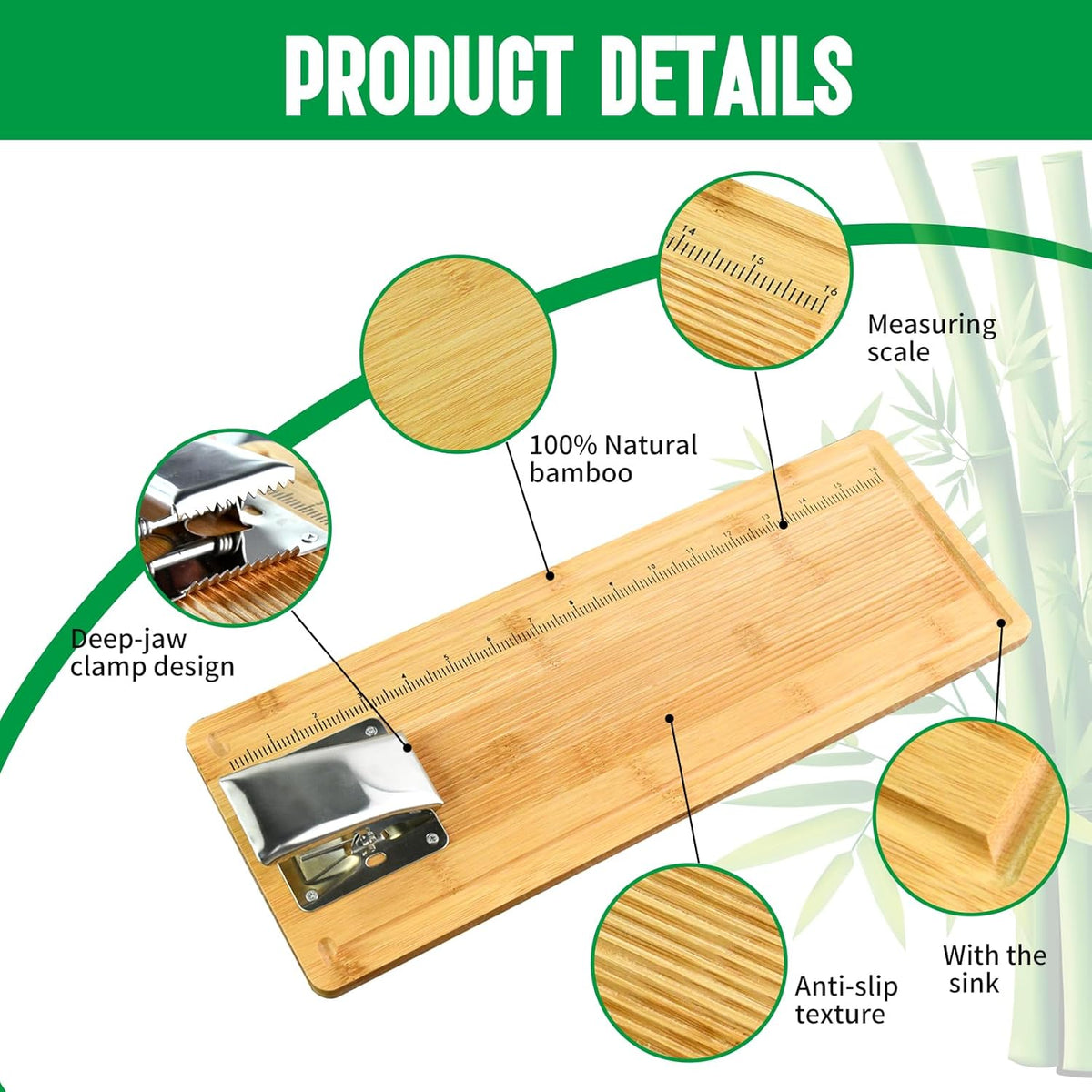Fish Cleaning Board Kit, Fish Fillet Cutting Board Set with Clamp