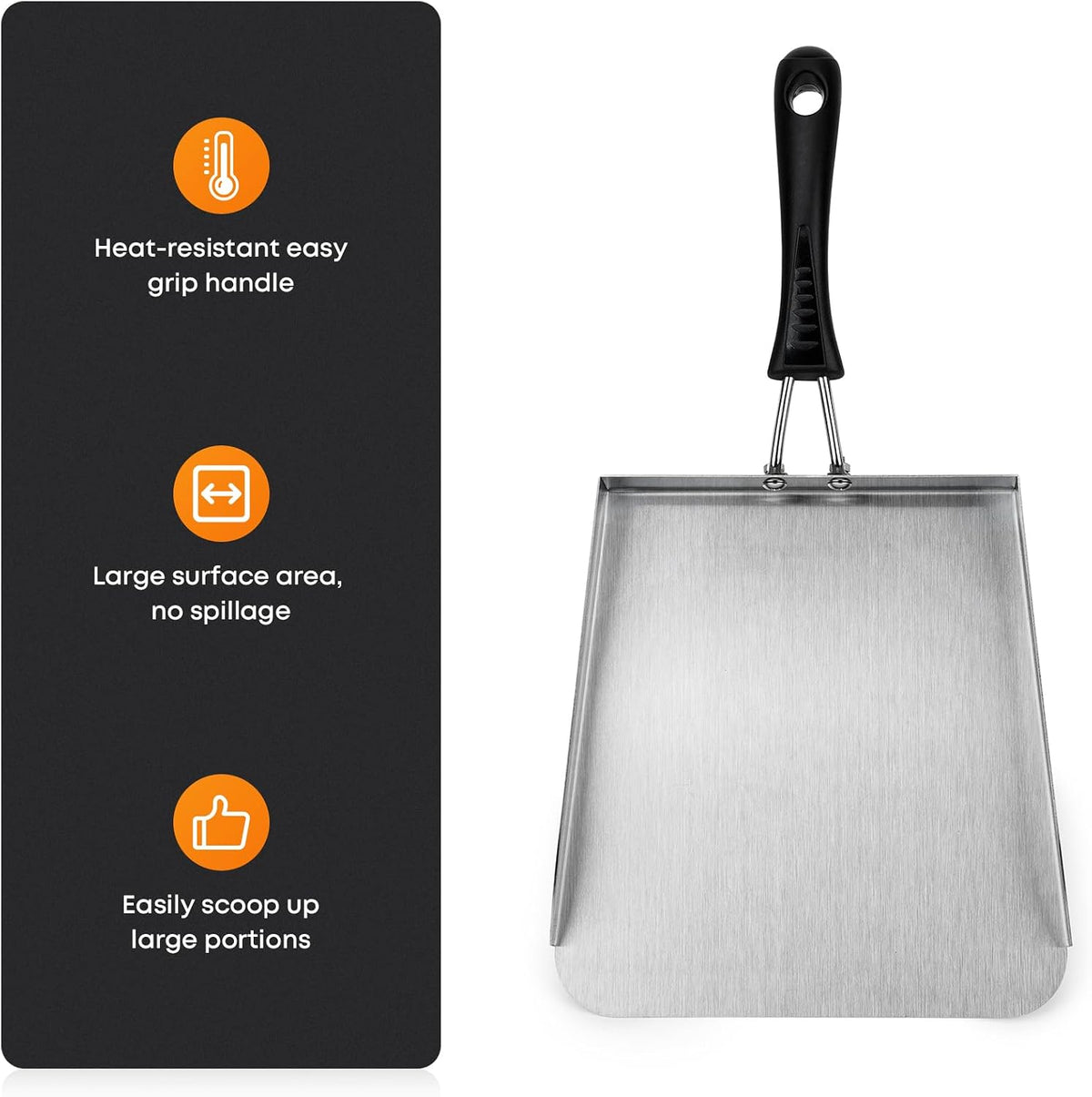 Stanbroil Large Griddle Scoop Spatula Food Mover for Rice, Veggies & More