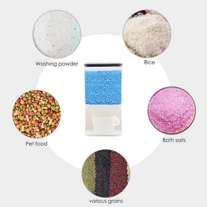 Detergent Dispenser for Laundry Room,Wall-Mounted Laundry Detergent Dispenser with Spigot Cup Holder,Suitable for Soap Beads Rice Scent Boosters Dry Food Dog Food Dispenser Storage Containers(1.5L)