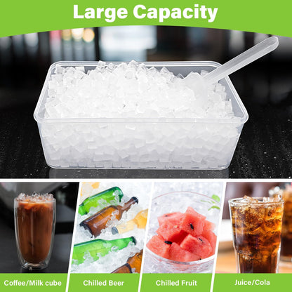 Mini Ice Cube Tray for Freezer: FDDBI Small Ice Trays for Freezer with Bin - 117×4PCS Easy Release Nugget Ice Tray - Crushed Ice Tray with Container