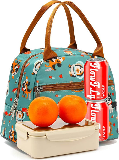 FlowFly Insulated Lunch Cooler Bag - Tote Bag Organizer for Women/Men, Black - Colors A