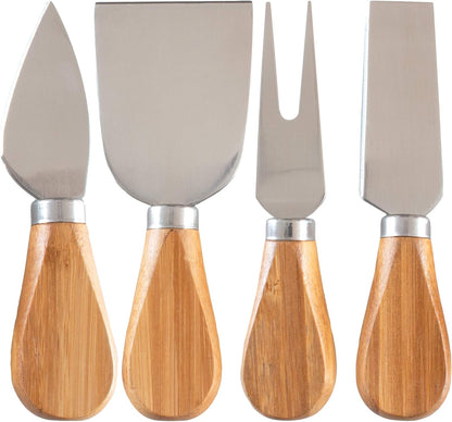 Totally Bamboo 4-Piece Cheese Tool Set, Charcuterie Board Accessories