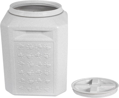 Vittles Vault Traditional Pet Food Storage Container For Dog Kibbles/Bird Seed/Oatmeal/Rice/Flour/Cereal, BPA Free Plastic, Sealed Airtight For Cat Food, Up To 30 lb, Made in USA, With Scoop, Gray