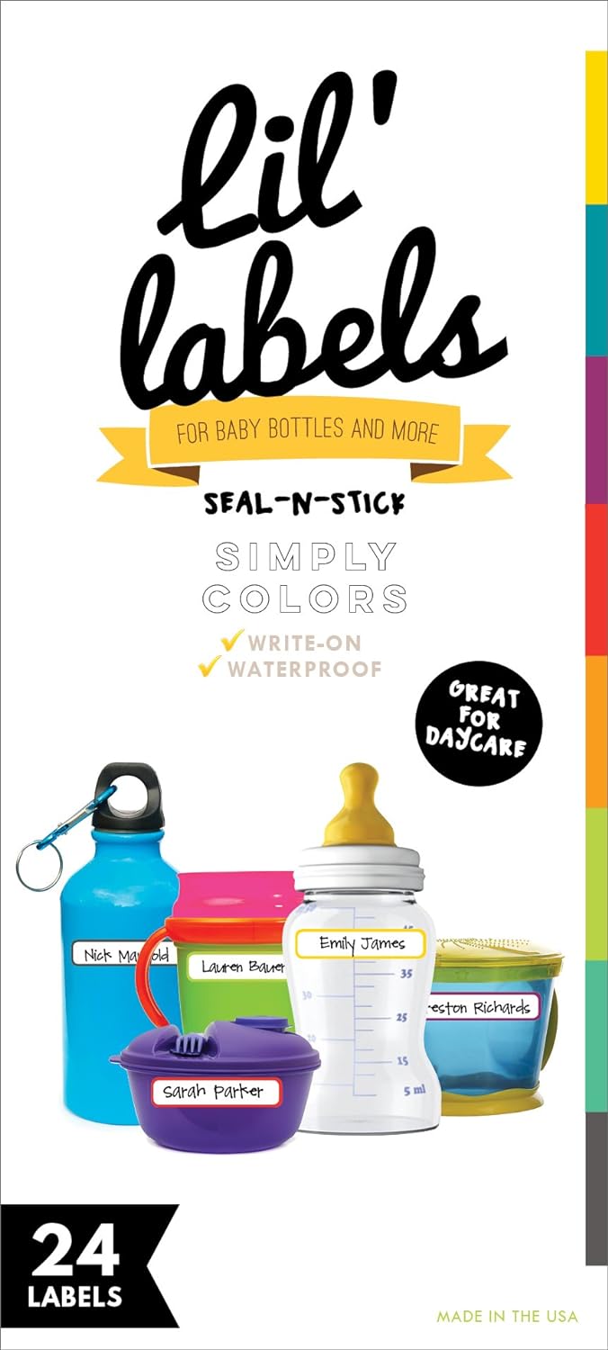 Removeable, Write-On Food Labels, Waterproof, Multipurpose, Freezer Safe, Self-Laminating Label, Dishwasher-Safe for Home Organization and Kitchen Labels (All-Purpose White), Made in The USA