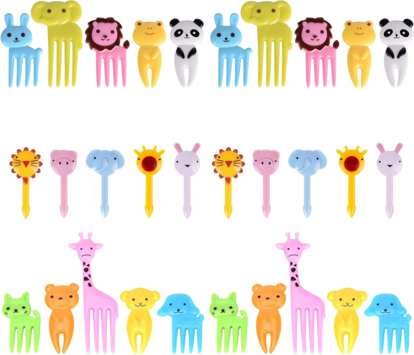 GET FRESH Animal Food Picks for Kids - 120 pcs Set Animal Bento Deco Set for Kids Lunch Box Decoration - Mini Bento Deco Children Toddler Toothpicks - Reusable Baby Shower Tothpicks Kids