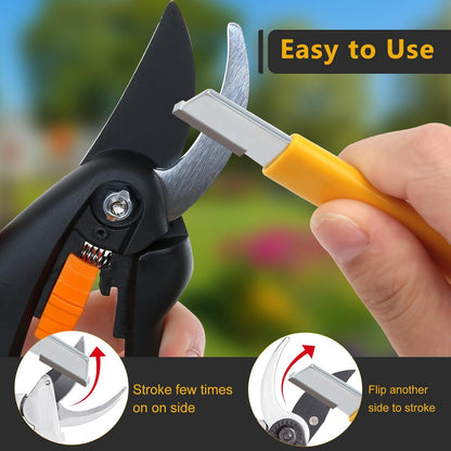 2P Garden Tool Sharpener, Pocket Knife Sharpener Blade Sharpening