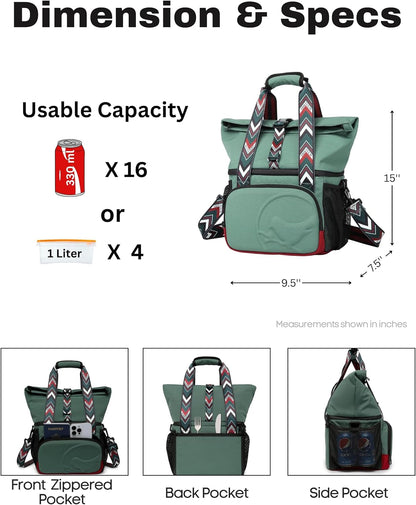 SUNNY BIRD Dual Compartment Lunch Bag Insulated Lunch Box for Women and Men (Purple)