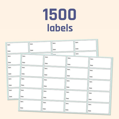 200 Pieces, 2" x 1", Removable Food Labels for Freezer Storage, Date Stickers to Write On