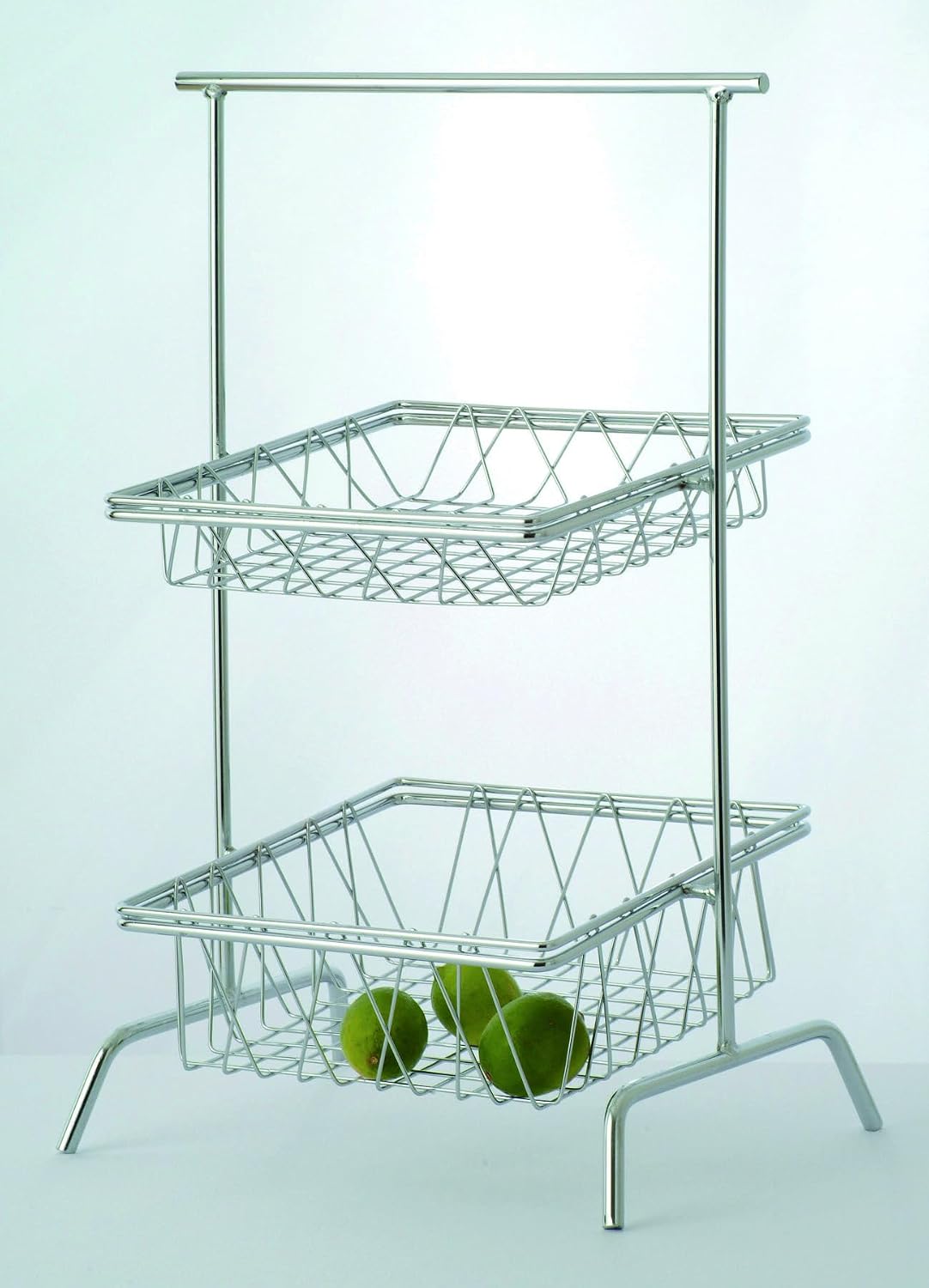 G.E.T. WB-315-MG Heavy Duty Iron Wire Utility Storage Basket/Bin with Handles, 11" x 8" x 8"