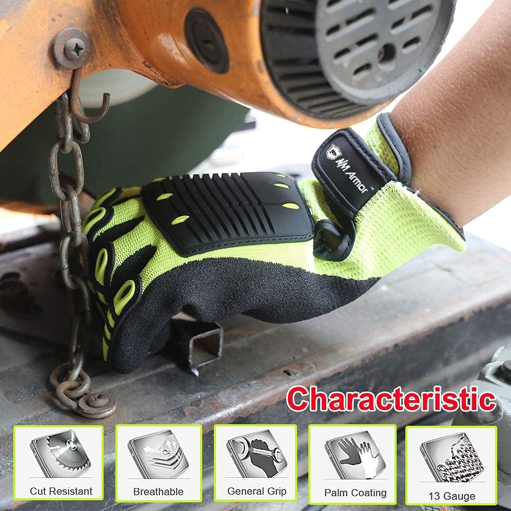 Anti Vibration Oil-Proof A5 Cut Resistant Safety Work Glove
